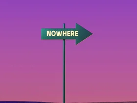 Wegweiser mit der Aufschrift "Nirgendwo"